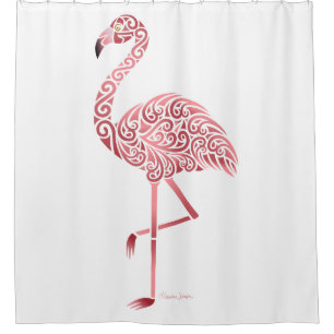 Cortina Para Box Flamingo cor-de-rosa Funky