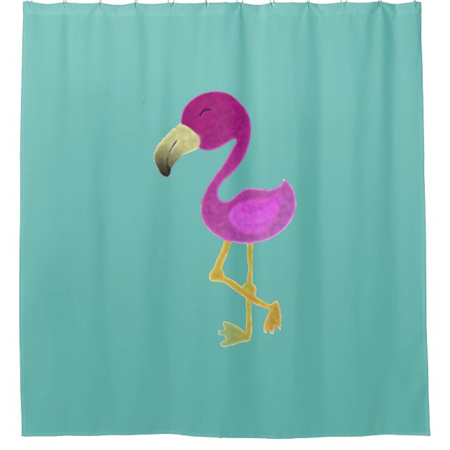 Cortina Para Box Flamingo Fantástico (Frente)