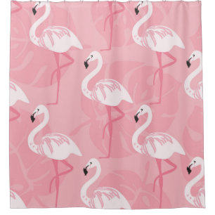 Cortina Para Box flamingos cor-de-rosa: ilustração da safra.