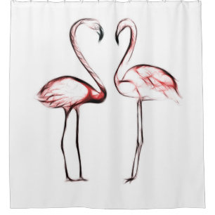 Cortina Para Box Flamingos Rosa Bege Flamingo Tropical