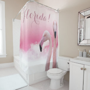 Cortina Para Box Flamingos Rosa Flóridos