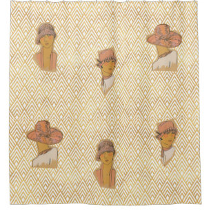 Cortina Para Box Flapper da Era da Arte do ouro Fashionista