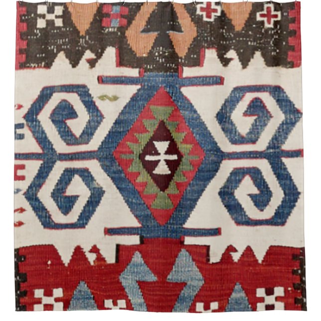 Cortina Para Box Flecha Azul em Diamante Konya // século XIX (Frente)