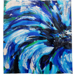 Cortina Para Box Fleur bleue