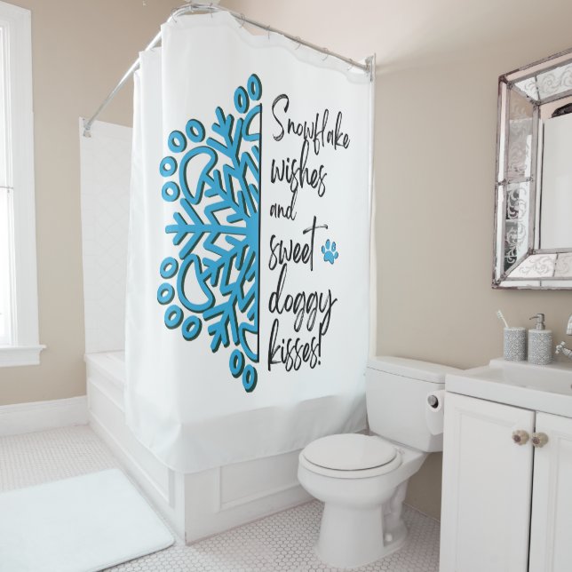 Cortina Para Box Floco de neve de inverno da Paw (In Situ)