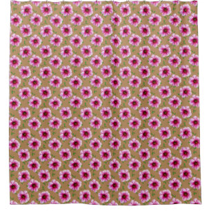 Cortina Para Box Flor cor-de-rosa botânica da dália em alguma cor