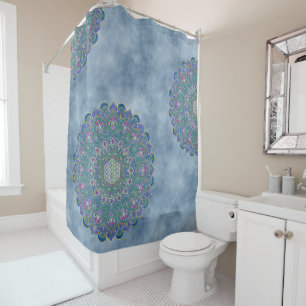 Cortina Para Box Flor Da Vida - Estilo De Mandala Índia 1