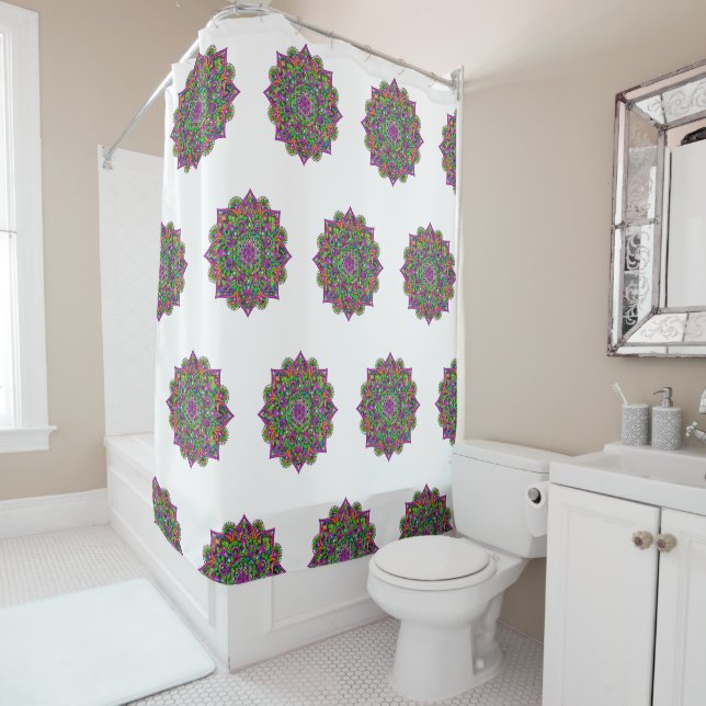 Cortina Para Box Flor Da Vida - Índia Mandala 1 (In Situ)
