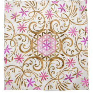 Cortina Para Box Flor da vida - mandala florescente