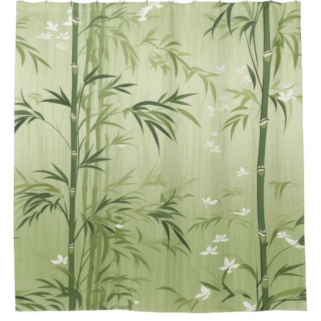 Cortina Para Box Flor de Bambu Sereno Asiático (1) (Frente)