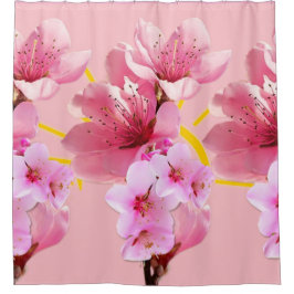 Cortina Para Box Flor de Cereja Japonês