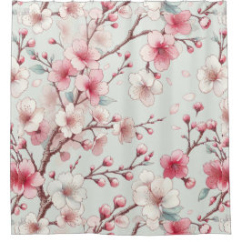 Cortina Para Box Flor de Cerejeira