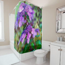 Cortina Para Box Flor de Hortênsia Roxa Twist and Shout
