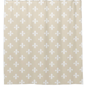 Cortina Para Box Flor de lis neutra