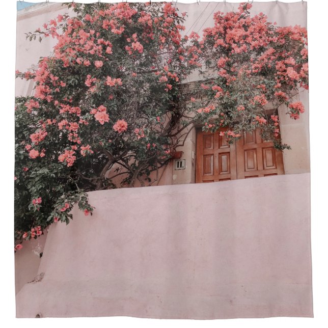 Cortina Para Box Flor de pétalas rosa (Frente)