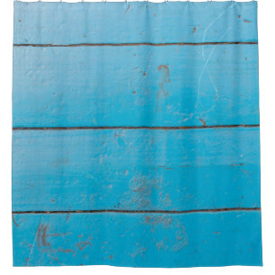 Cortina Para Box Flor empoeirada de madeira fresca de vinheta azul