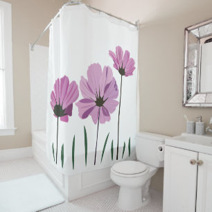 Cortina Para Box Flor Roxo do Cosmos Flor Flor Rosa Flor