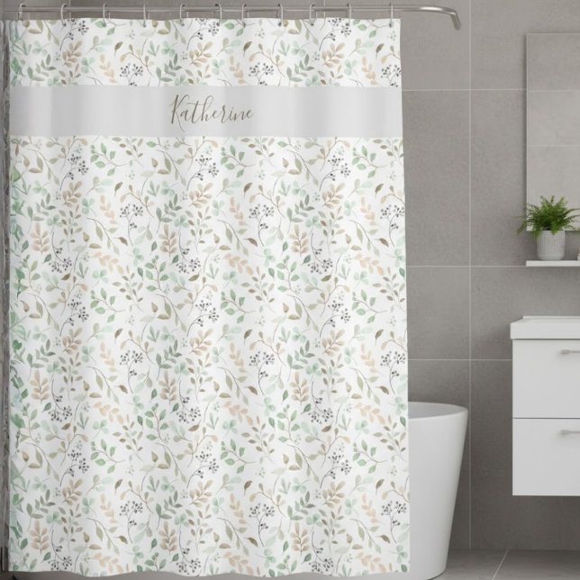 Cortina Para Box Flor Silvestre Boho Personalizada (Criador carregado)