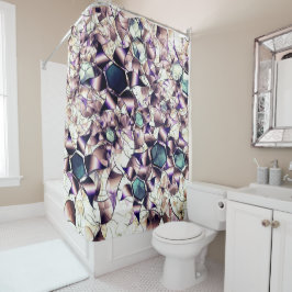 Cortina Para Box Flor virtual bagunçada em tons gradiente