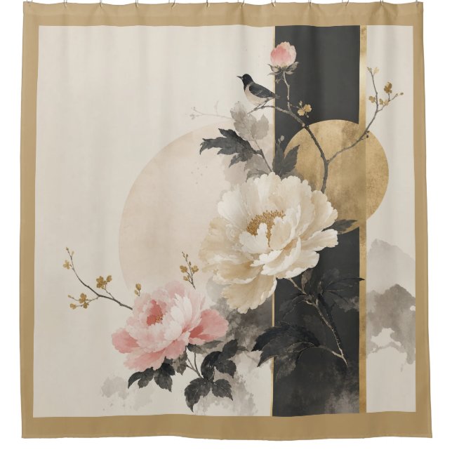 Cortina Para Box "Floral Abstrato" (Frente)