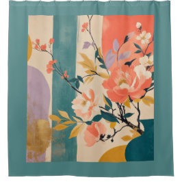Cortina Para Box "Floral Abstrato"