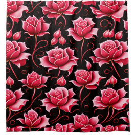 CORTINA PARA BOX FLORAL DE ROSAS VERMELHAS ROMÂNTICAS