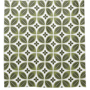 Cortina Para Box Floral escandinavo: Design de Vintage sem costura.