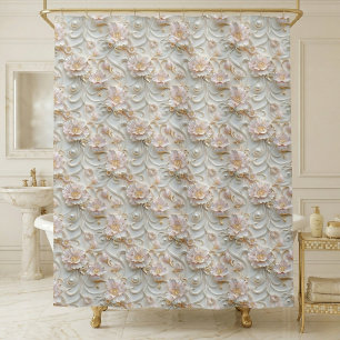 Cortina Para Box Floral Ornamentado 