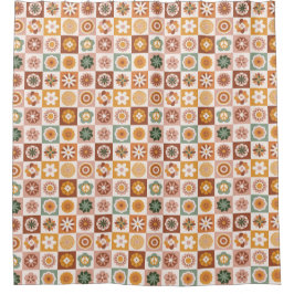 Cortina Para Box Floral Retro Groovy 