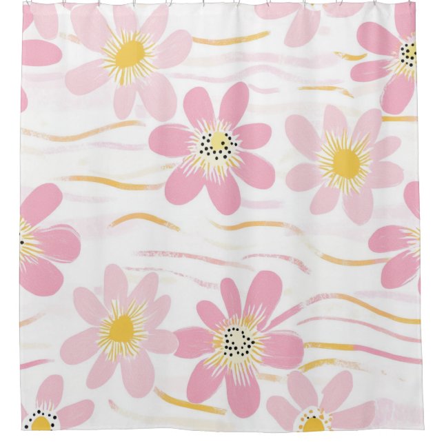 Cortina Para Box Floral Retro Pastel (4) (Frente)