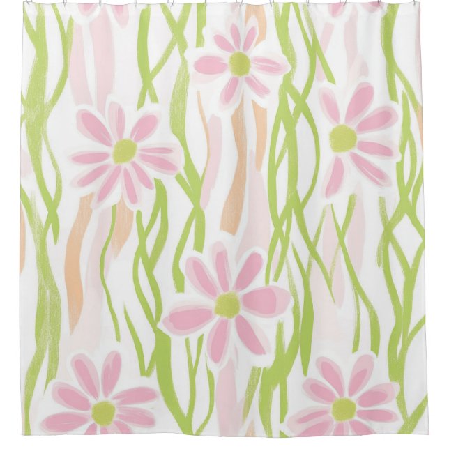 Cortina Para Box Floral Retro Pastel (8) (Frente)