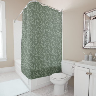 Cortina Para Box Floral Sage Green