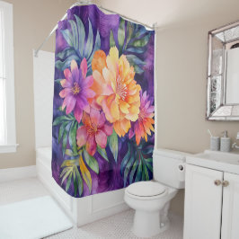 Cortina Para Box floral tropical