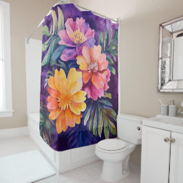 Cortina Para Box floral tropical