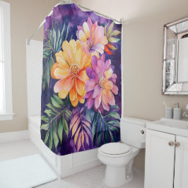 Cortina Para Box floral tropical