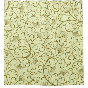 Cortina Para Box Floral Vintage: Linda Ilustração de Fundo