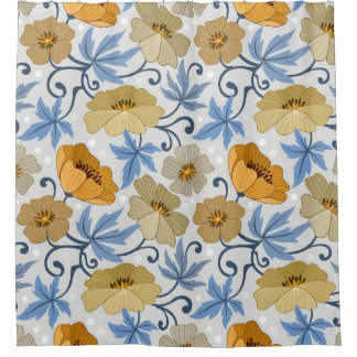 Cortina Para Box Flores Amarelas: Design de têxteis sem costura