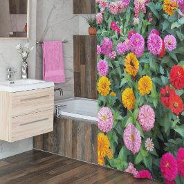 Cortina Para Box Flores Coloridas Zinnia Floral