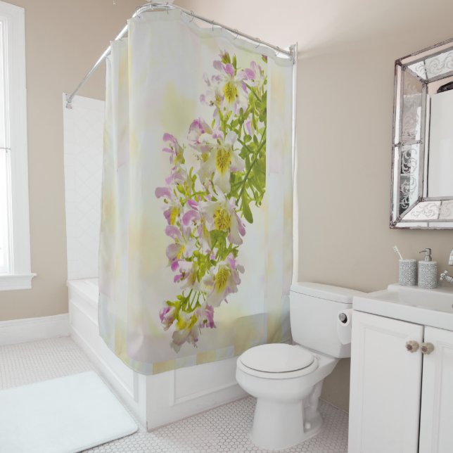 Cortina Para Box Flores de borboletas (In Situ)