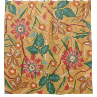 Cortina Para Box Flores De Cores Aquáticas Artísticas: Fundo Colori