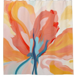 Cortina Para Box Flores de fundo pintura abstrato