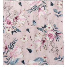 Flores de Marinho Azul e Azul de Aquarela