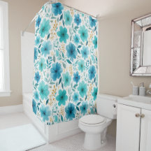 Flores de Mola de Aquarela Flores de Azul-Bebê Mol