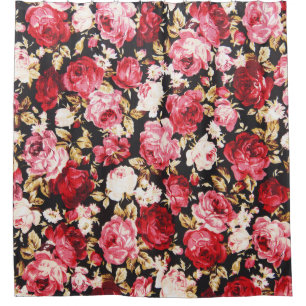 Cortina Para Box Flores de tapeçaria, padrão de tecido.