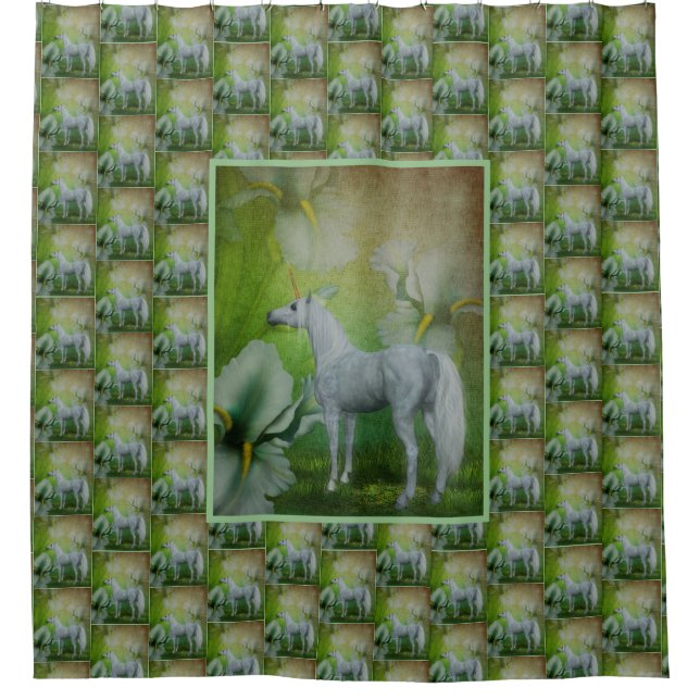 Cortina Para Box Flores De Unicórnio E Lily (Frente)