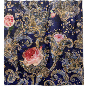 Cortina Para Box Flores Decorativas Coloridas Batik