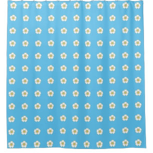 Cortina Para Box Flores do ButterCup azul-aqua amarela e branca