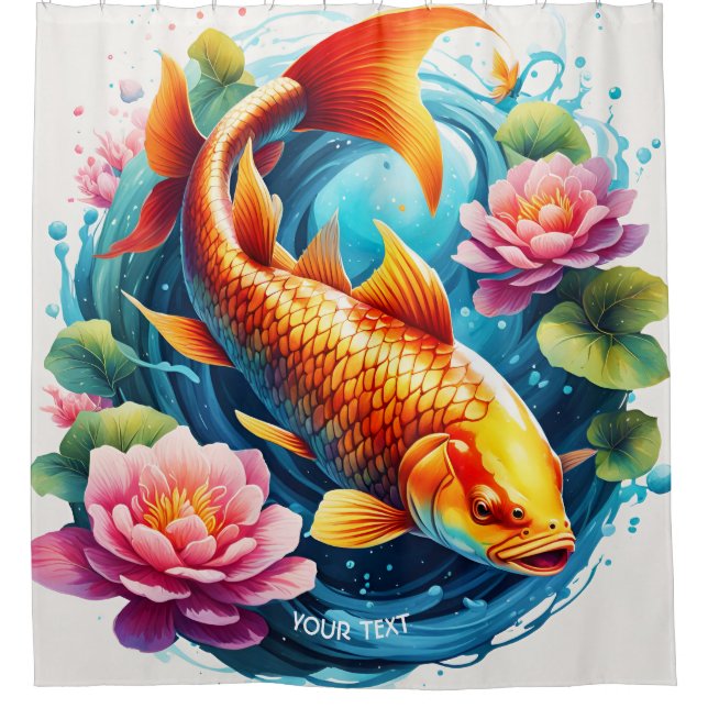 Cortina Para Box Flores do Mar de Peixes Espanhóis Fantasy (Frente)