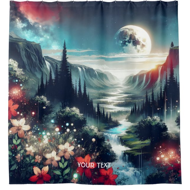 Cortina Para Box Flores do Rio Lua Fantasy Cute (Frente)