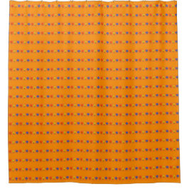 Cortina Para Box Flores em Laranja